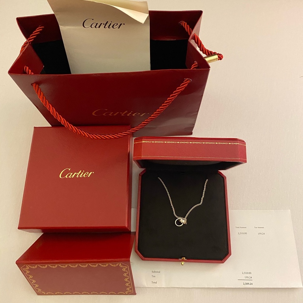Cartier 18 k white gold LOVE collection necklace